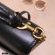 Saint Laurent Medium Sunset Satchel Bag in Leather 634723 Black