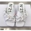 N°21 Braided Chunky Chain-Embellished Slides White 2021