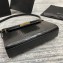 Saint Laurent Manhattan Shoulder Bag in Crocodile Embossed Leather 579271 Black/Gold