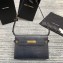 Saint Laurent Manhattan Shoulder Bag in Crocodile Embossed Leather 579271 Gray