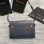 Saint Laurent Manhattan Shoulder Bag in Crocodile Embossed Leather 579271 Gray