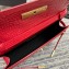 Saint Laurent Manhattan Shoulder Bag in Crocodile Embossed Leather 579271 Red