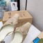 Gucci Heel 5.5cm Vintage Fringe Slides Beige 2021
