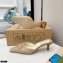 Gucci Heel 5.5cm Vintage Fringe Slides Beige 2021