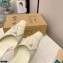 Gucci Heel 5.5cm Vintage Fringe Slides Creamy 2021