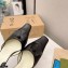 Gucci Heel 5.5cm Vintage Fringe Slides Black 2021