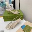 Gucci Heel 6cm Double G Sandals 648696 Python Print Gold 2021
