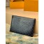 Louis Vuitton Monogram Shadow Leather Discovery Pochette GM Bag M80425 Navy Blue 2021