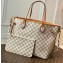 Louis Vuitton Damier Azur Canvas Neverfull MM Bag N50047 with Braided Strap 2021