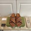 Gucci Criss-cross Straps GG Slide Sandals Canvas Orange 2021