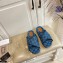 Gucci Criss-cross Straps GG Slide Sandals Canvas Blue 2021