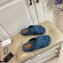 Gucci Criss-cross Straps GG Slide Sandals Canvas Blue 2021