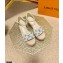 Louis Vuitton Monogram-embroidered Canvas Starboard Wedge Espadrilles Sandals White/Blue 2021