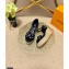 Louis Vuitton Monogram-embroidered Canvas Starboard Wedge Espadrilles Sandals Black/White 2021