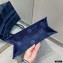 Dior Small Book Tote Bag in Flowers Embroidered Denim Blue 2021