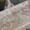 Dior Small Book Tote Bag in Toile de Jouy Embroidery Pink 2021