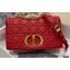 Dior Medium Caro Bag in Supple Cannage Calfskin Red 2021