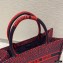 Dior Small Book Tote Bag in Navy Blue I Love Paris and Red Hearts Embroidery 2021