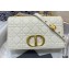 Dior Medium Caro Bag in Supple Cannage Calfskin White 2021