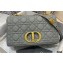 Dior Medium Caro Bag in Supple Cannage Calfskin Gray 2021