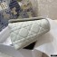 Dior Medium Caro Bag in Supple Cannage Calfskin White 2021
