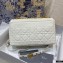 Dior Medium Caro Bag in Supple Cannage Calfskin White 2021
