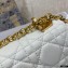 Dior Medium Caro Bag in Supple Cannage Calfskin White 2021