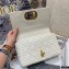 Dior Medium Caro Bag in Supple Cannage Calfskin White 2021
