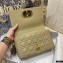 Dior Medium Caro Bag in Supple Cannage Calfskin Beige 2021