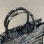 Dior Book Tote Bag in Black and White Around the World Embroidery 2021