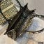 Dior Small Book Tote Bag in Beige Multicolor Mizza Embroidery 2021