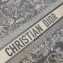Dior Book Tote Bag in Toile de Jouy Reverse Embroidery Gray 2021