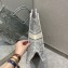 Dior Book Tote Bag in Toile de Jouy Reverse Embroidery Gray 2021