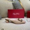 Roger Vivier Heel 4.5cm Belle Metal Buckle Mules in Leather Patent Nude 2021