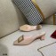 Roger Vivier Heel 4.5cm Belle Metal Buckle Mules in Leather Patent Nude 2021
