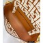Fendi Brown Leather Medium Baguette Bag with FF Embroidery 2021