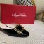 Roger Vivier Heel 2cm Belle Metal Buckle Mules in Leather Patent Black 2021