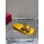Roger Vivier Slide Strass Buckle Mules in Satin Yellow 2021