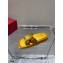 Roger Vivier Slide Strass Buckle Mules in Satin Yellow 2021