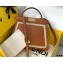 Fendi Iconic Peekaboo ISEEU Medium Bag Embroidered Brown 2021