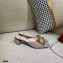 Roger Vivier Heel 4.5cm Belle Metal Buckle Mules in Leather Patent Gray 2021