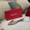Roger Vivier Heel 4.5cm Belle Metal Buckle Mules in Leather Patent Gray 2021