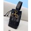 Fendi Leather and Mesh Mon Tresor Mini Bucket Bag Black 2021