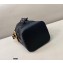Fendi Leather and Mesh Mon Tresor Mini Bucket Bag Black 2021
