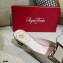 Roger Vivier Heel 4.5cm Belle Metal Buckle Mules in Leather Patent Gray 2021