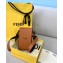Fendi Leather Stiff Vertical Box Bag Brown 2021