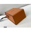 Fendi Leather Stiff Vertical Box Bag Brown 2021