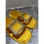 Roger Vivier Slide Strass Buckle Mules in Satin Yellow 2021