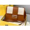 Fendi Leather Flat Baguette Medium Bag Brown 2021