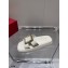 Roger Vivier Slide Strass Buckle Mules in Leather White 2021